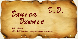 Danica Dumnić vizit kartica